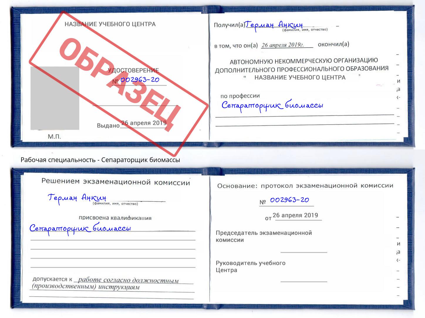Сепараторщик биомассы Мончегорск