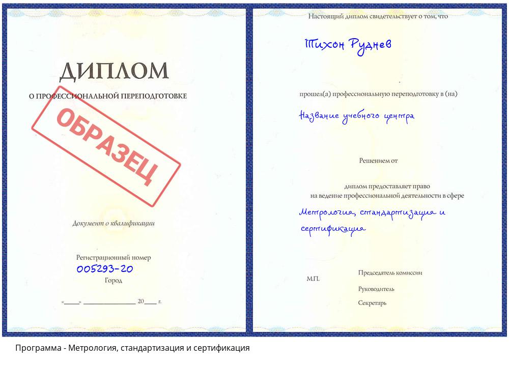 Метрология, стандартизация и сертификация Мончегорск